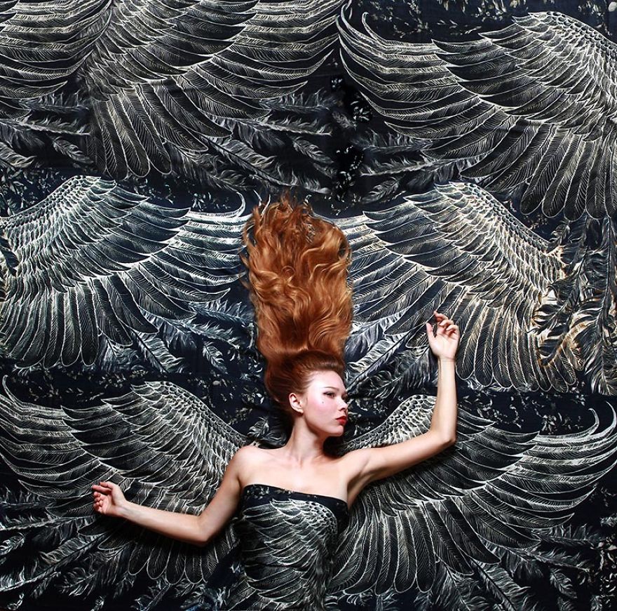 New Hand-Drawn Winged Scarves That Will Turn You Into A Bird