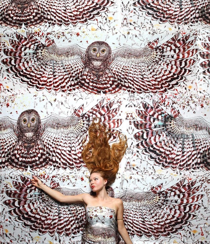 New Hand-Drawn Winged Scarves That Will Turn You Into A Bird
