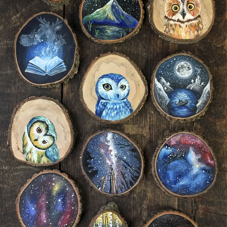 I Quit My Boring Office Job To Start Making Mini Paintings On Recycled Wood I Quit My Boring Office Job To Start Making Mini Paintings On Recycled Wood