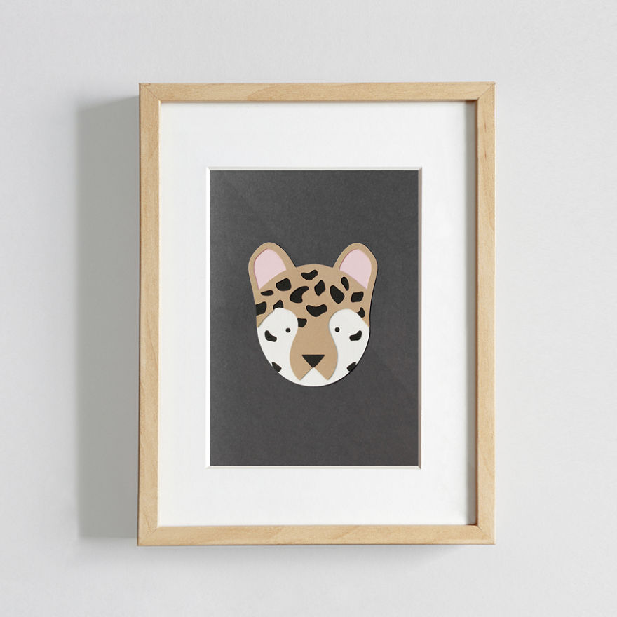 I Create Minimalist Animal Illustrations Entirely Out Of Paper