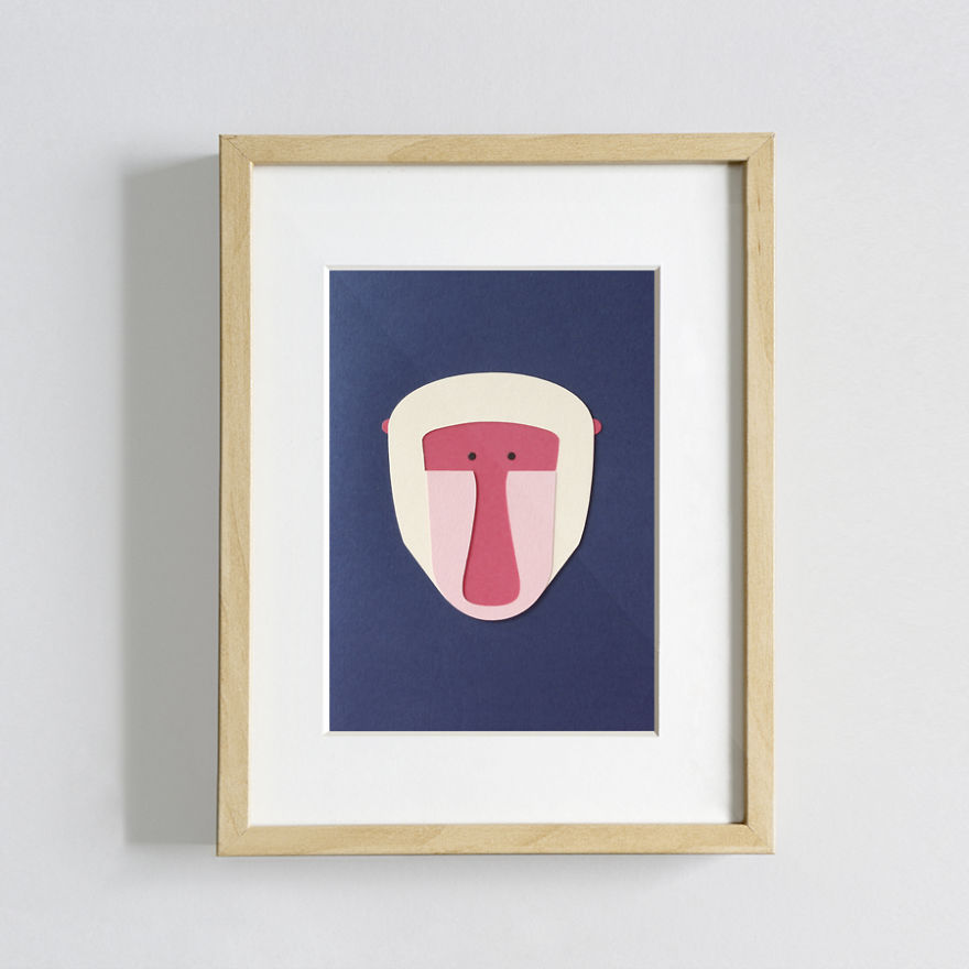 I Create Minimalist Animal Illustrations Entirely Out Of Paper