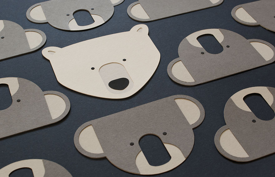 I Create Minimalist Animal Illustrations Entirely Out Of Paper