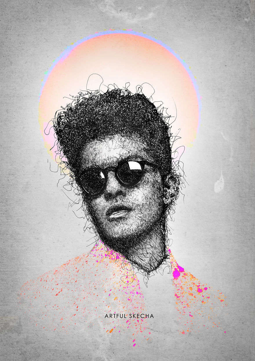 I Created These Colorful Celebrity Portraits Using Only Pens