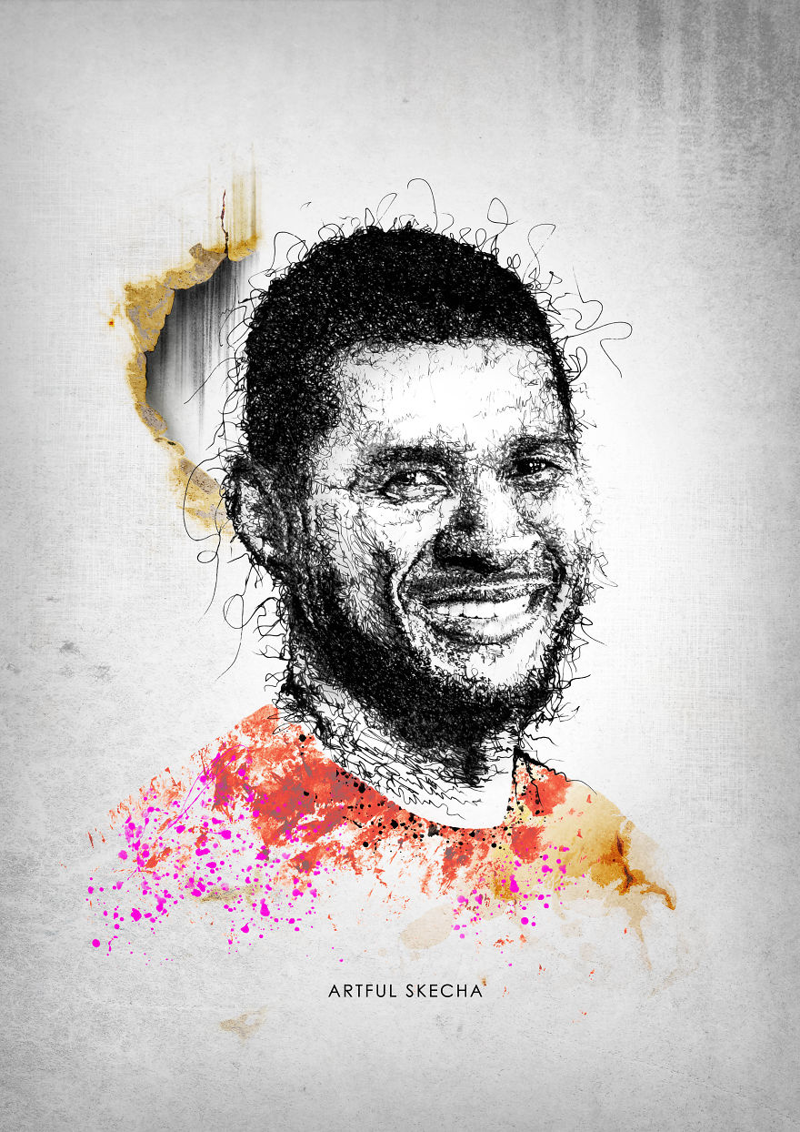 I Created These Colorful Celebrity Portraits Using Only Pens