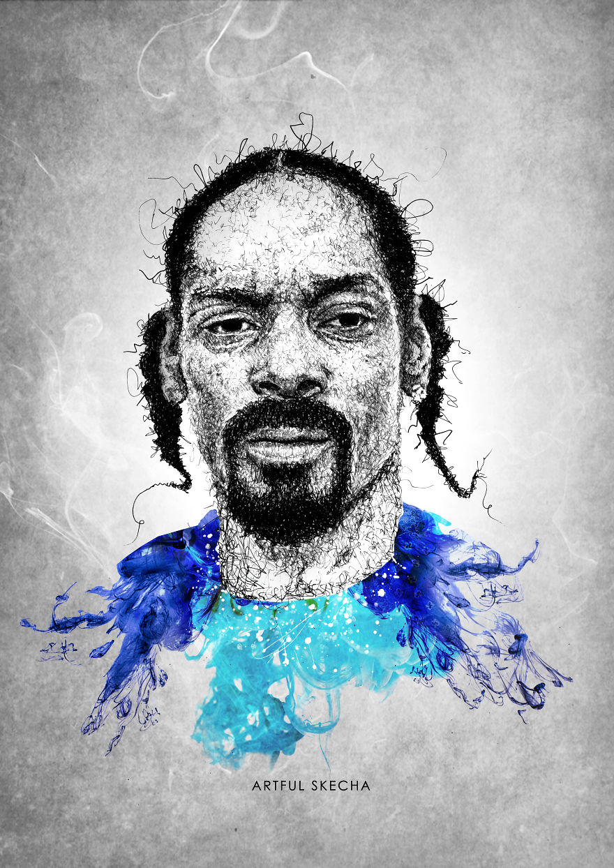 I Created These Colorful Celebrity Portraits Using Only Pens