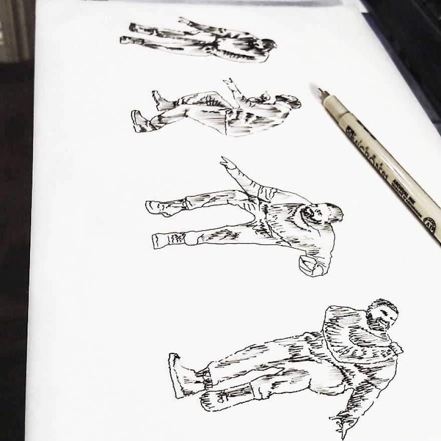 I Created These Colorful Celebrity Portraits Using Only Pens