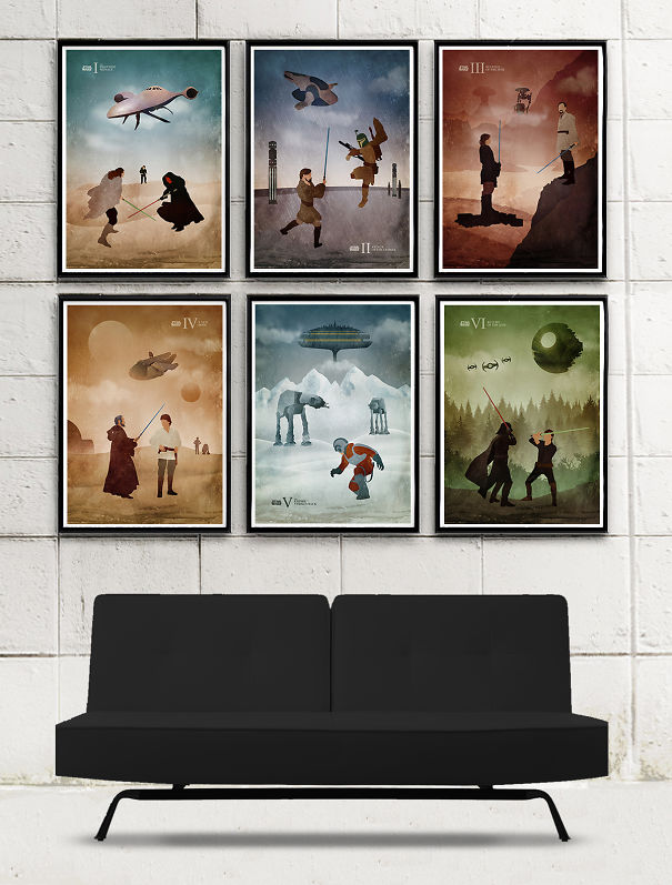 I Designed Vintage Star Wars Episode Minimalist Posters I Designed Vintage Star Wars Episode Minimalist Posters