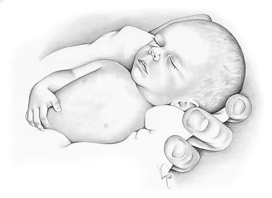 I Draw Baby Portraits For Families Who Suffered Early Losses I Draw Baby Portraits For Families Who Suffered Early Losses