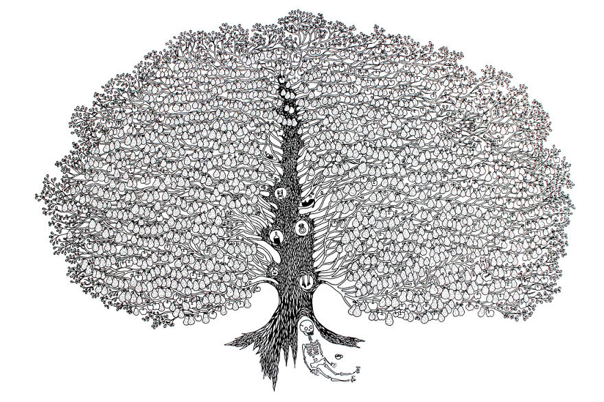 I Draw Detailed Illustrations With Black Pens On White Paper