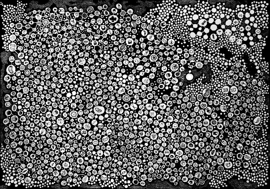 I Draw Detailed Illustrations With Black Pens On White Paper