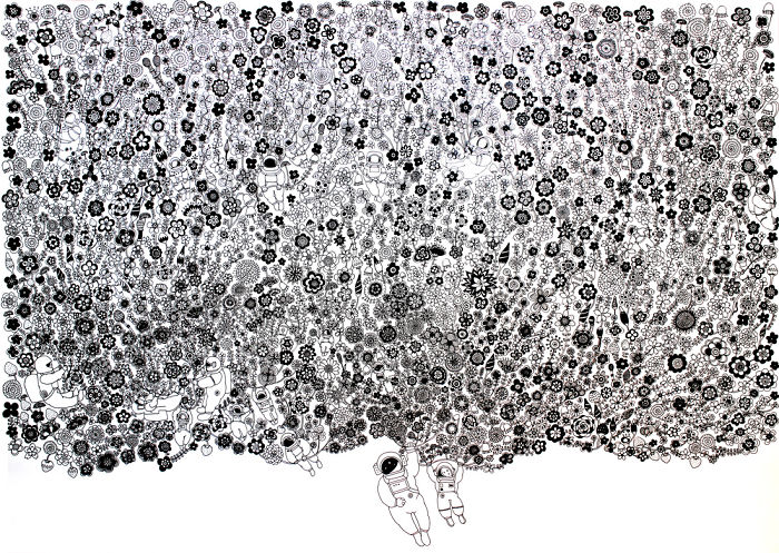 I Draw Detailed Illustrations With Black Pens On White Paper