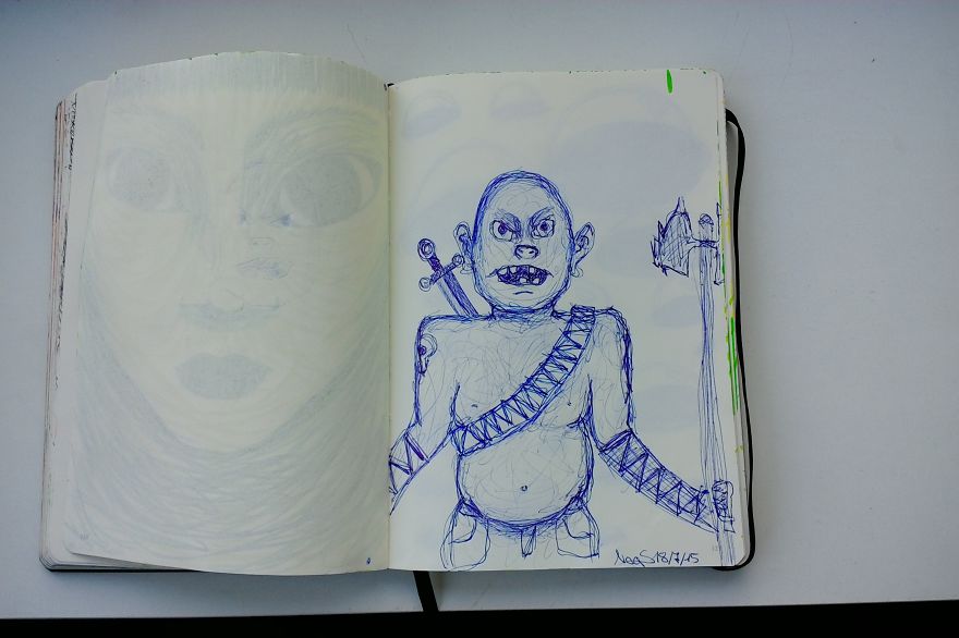I Draw Various Random Things In My Sketchbook (page 120-129)