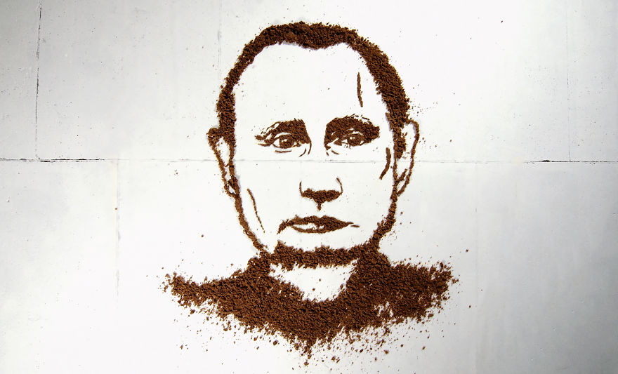 I Made A Putin's Portrait From Bread And Let Chickens Eat It I Made A Putin's Portrait From Bread And Let Chickens Eat It
