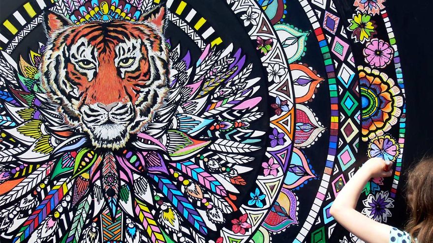 I Make Giant Colouring Art For Thousands Of Adults To Colour Together I Make Giant Colouring Art For Thousands Of Adults To Colour Together