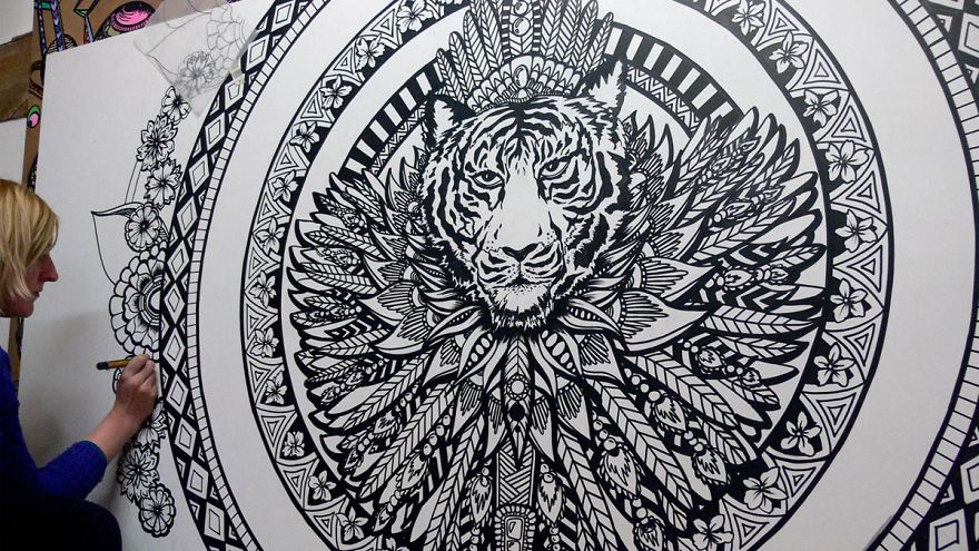 I Make Giant Colouring Art For Thousands Of Adults To Colour Together I Make Giant Colouring Art For Thousands Of Adults To Colour Together