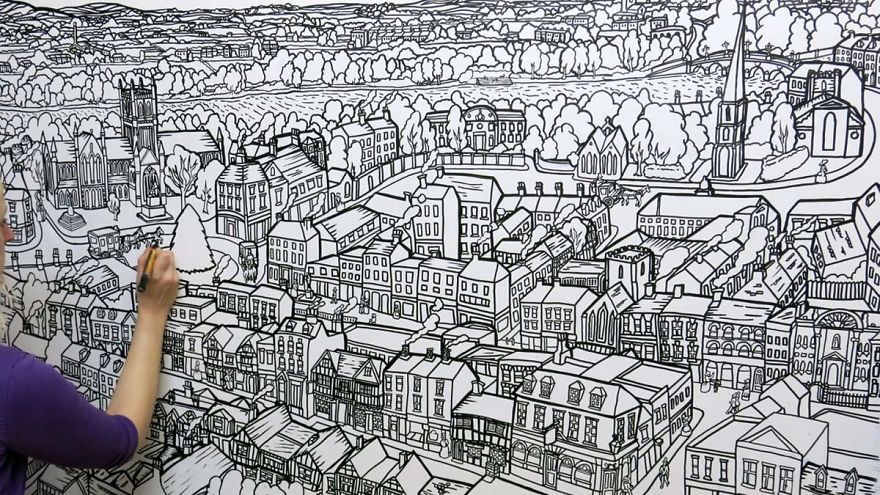 I Make Giant Colouring Art For Thousands Of Adults To Colour Together I Make Giant Colouring Art For Thousands Of Adults To Colour Together