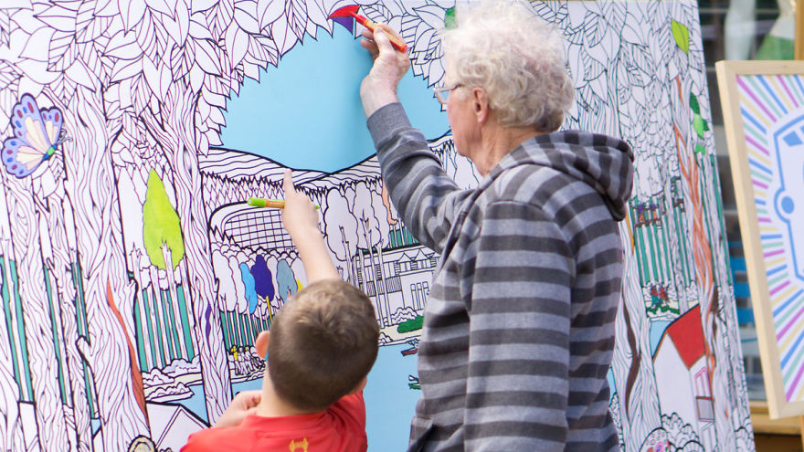 I Make Giant Colouring Art For Thousands Of Adults To Colour Together