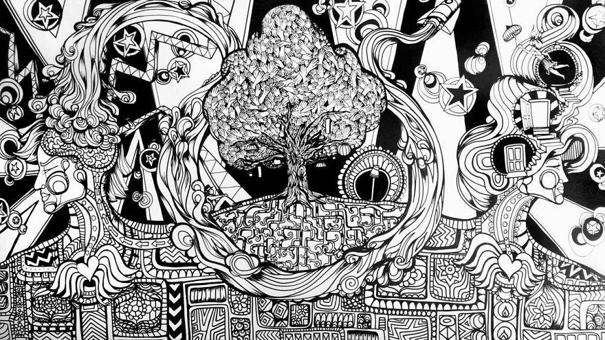 I Make Giant Colouring Art For Thousands Of Adults To Colour Together I Make Giant Colouring Art For Thousands Of Adults To Colour Together