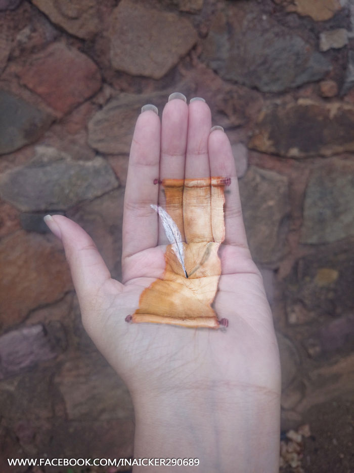 I Create 3D Paintings On My Palms