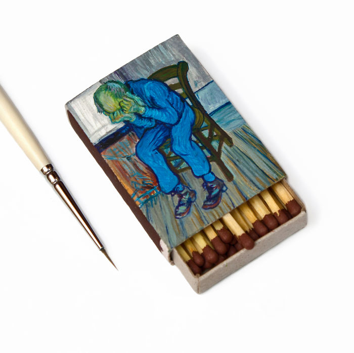 I Recreate Van Gogh Paintings On Matchboxes