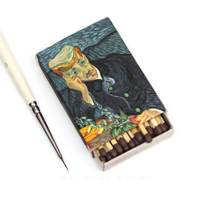I Recreate Van Gogh Paintings On Matchboxes I Recreate Van Gogh Paintings On Matchboxes