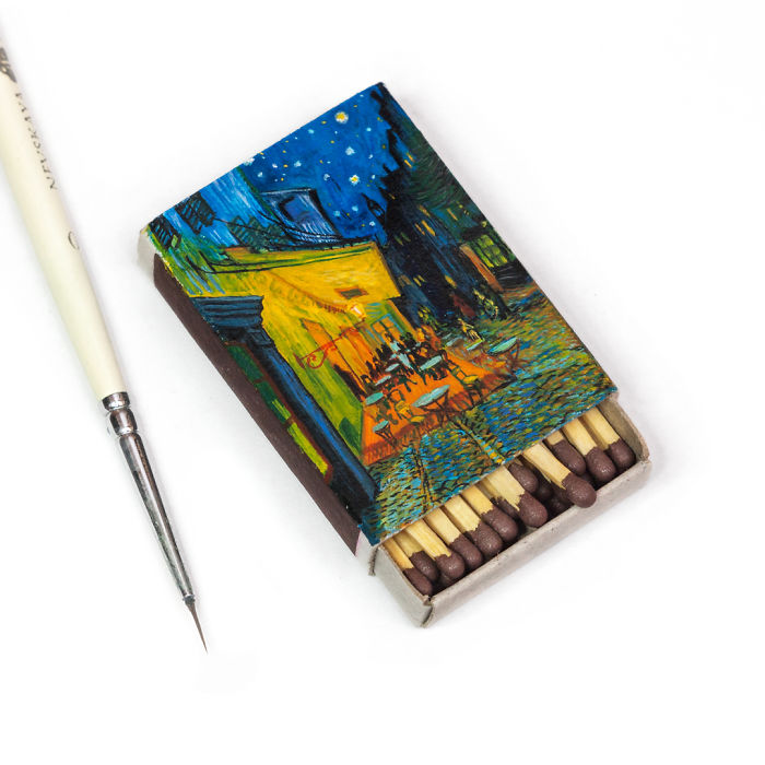 I Recreate Van Gogh Paintings On Matchboxes I Recreate Van Gogh Paintings On Matchboxes