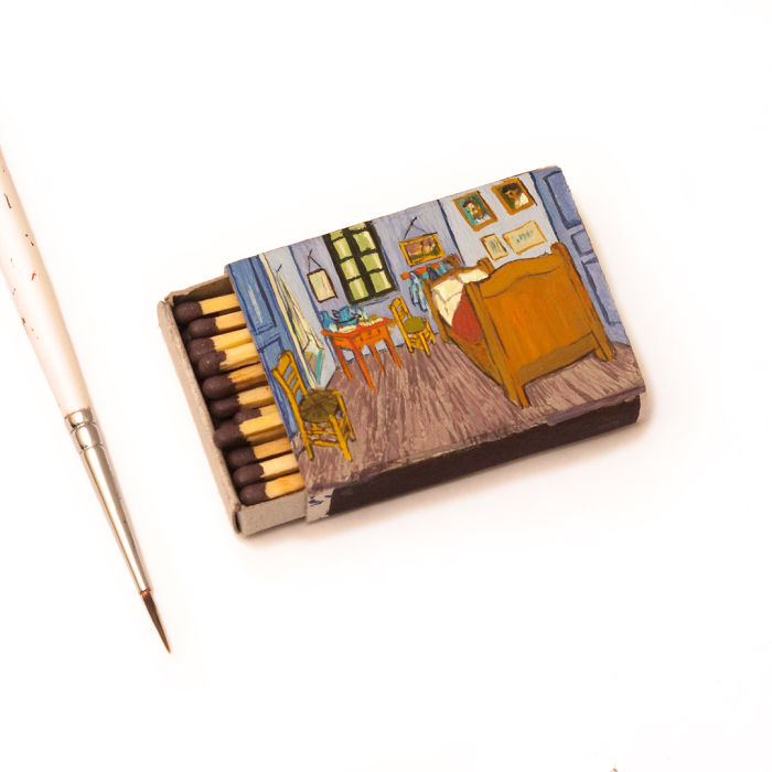I Recreate Van Gogh Paintings On Matchboxes I Recreate Van Gogh Paintings On Matchboxes