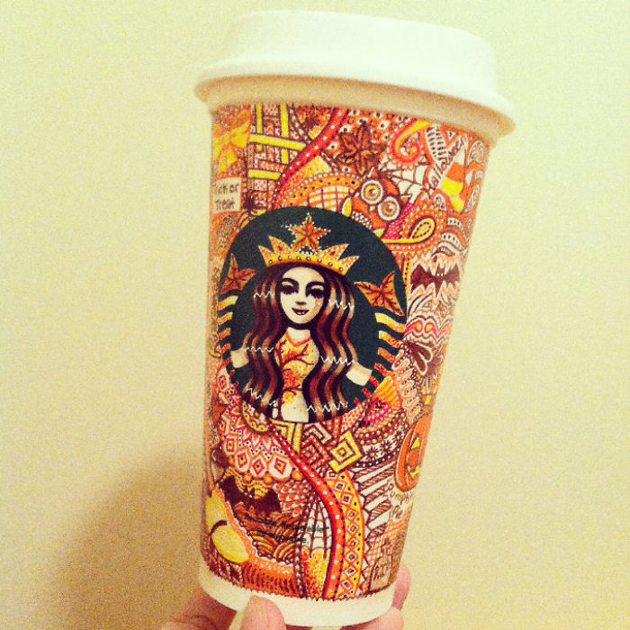 I Turn Starbucks Cups Into Art