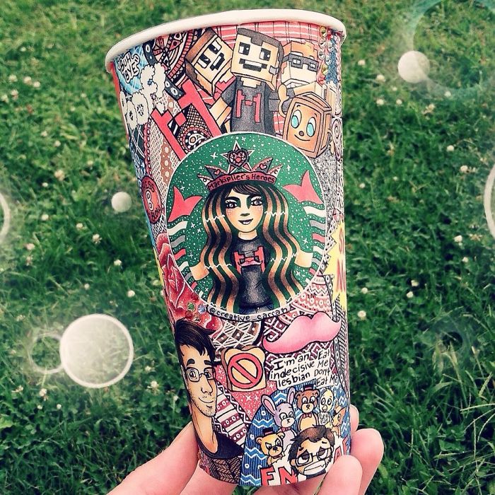 I Turn Starbucks Cups Into Art