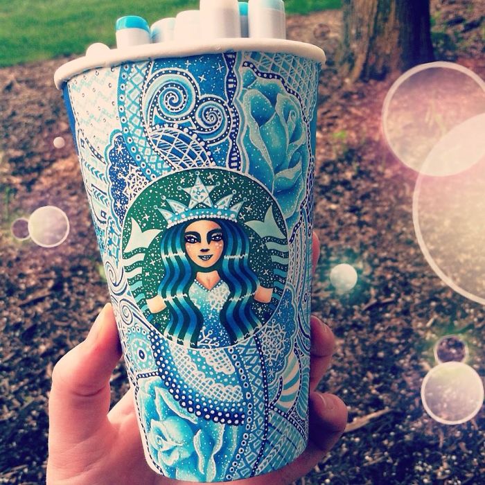 I Turn Starbucks Cups Into Art