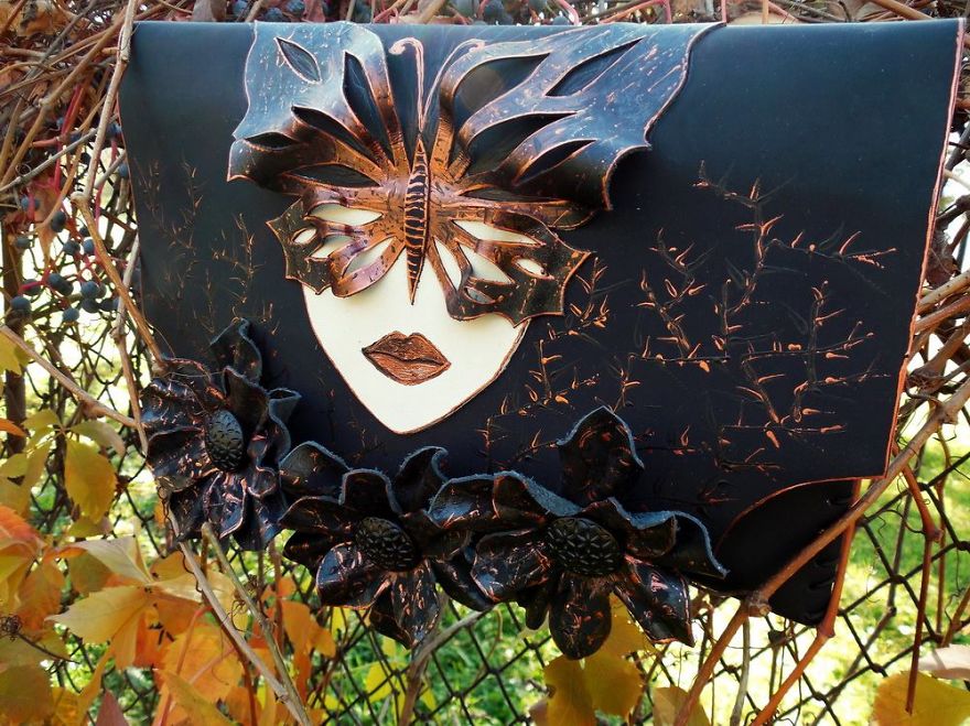 I Use 3D And Collage Techniques To Create Unique Handmade Leather Clutch Bags I Use 3D And Collage Techniques To Create Unique Handmade Leather Clutch Bags