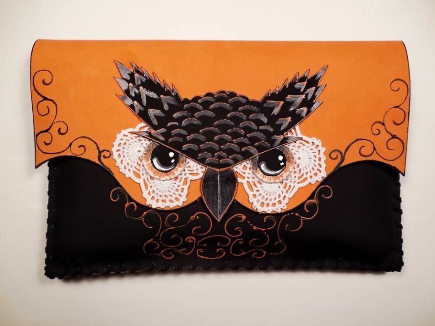 I Use 3D And Collage Techniques To Create Unique Handmade Leather Clutch Bags I Use 3D And Collage Techniques To Create Unique Handmade Leather Clutch Bags