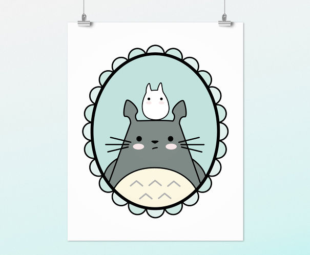 Wall Art Printable Totoro Portrait