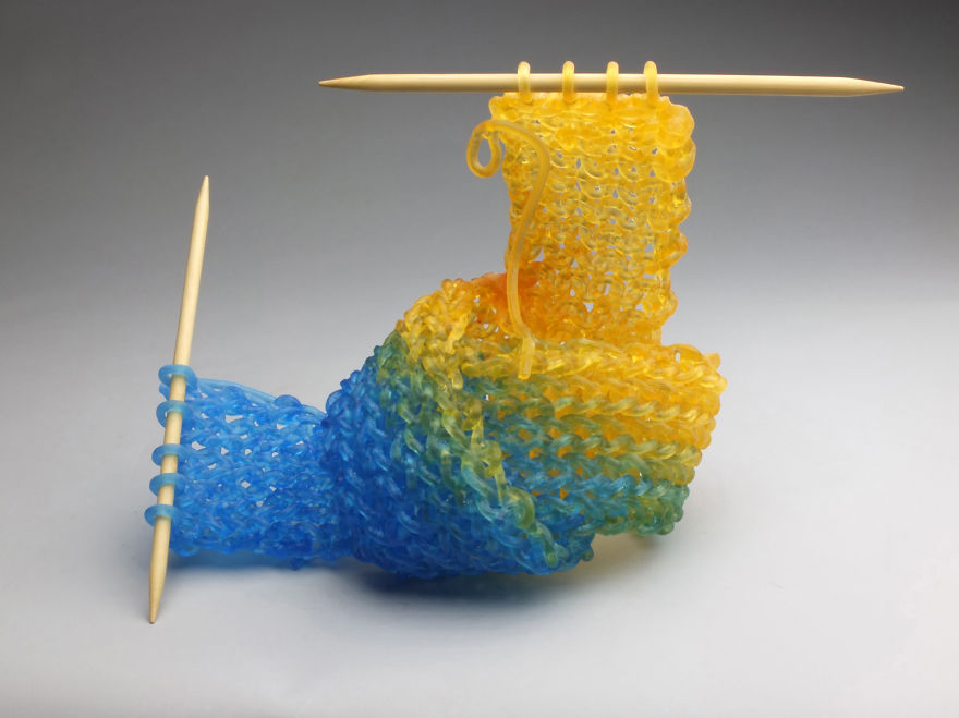 I Knit With Glass To Create Unique Sculptures