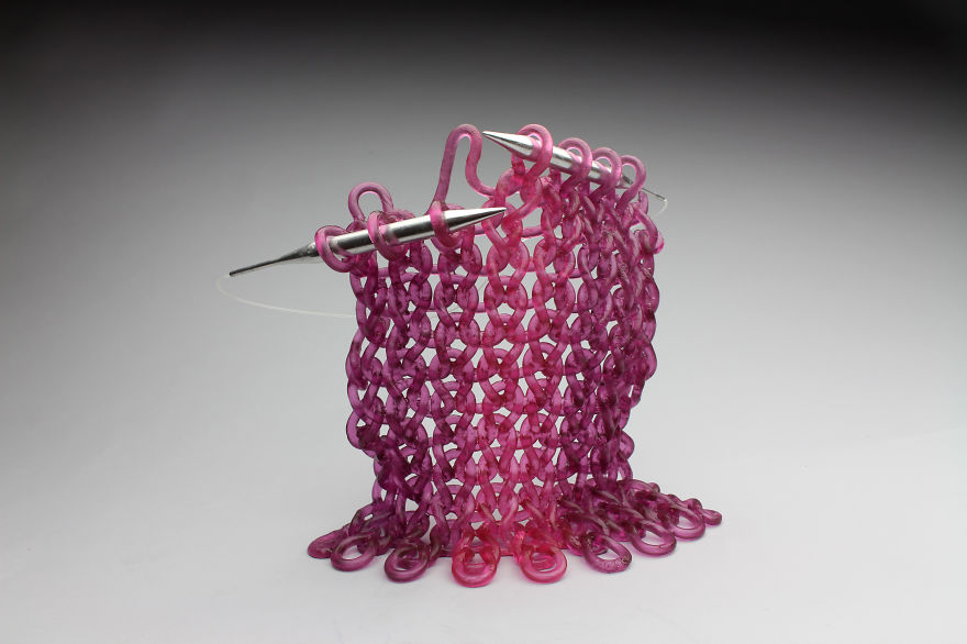 I Knit With Glass To Create Unique Sculptures