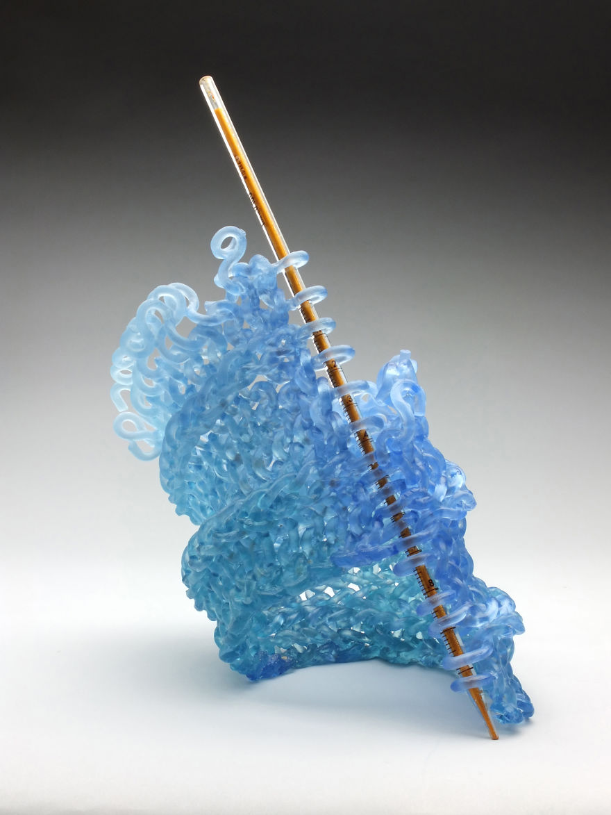 I Knit With Glass To Create Unique Sculptures