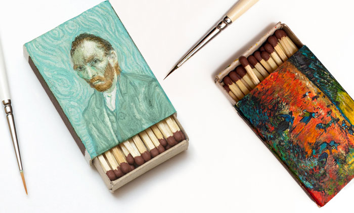 I Recreate Van Gogh Paintings On Matchboxes