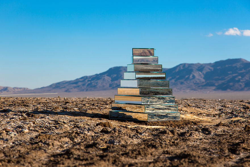 Mirrored Babel Tower That We Made To Move According To The Weather Conditions