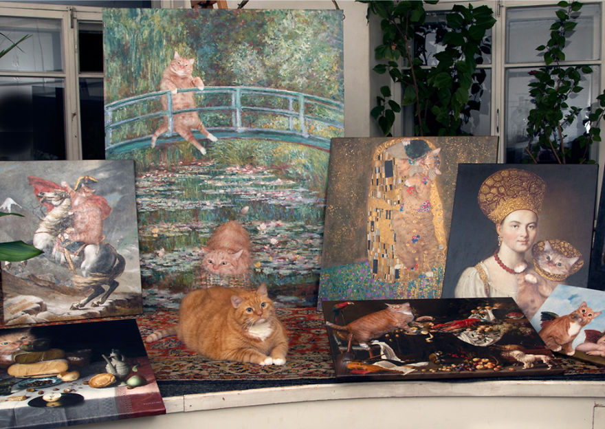Fat Cat Art: I Insert My Ginger Cat Into Famous Paintings