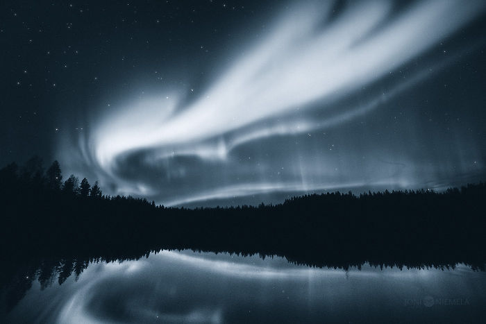 My Photo Series Of Northern Lights In Monochrome