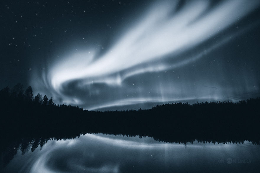 My Photo Series Of Northern Lights In Monochrome My Photo Series Of Northern Lights In Monochrome