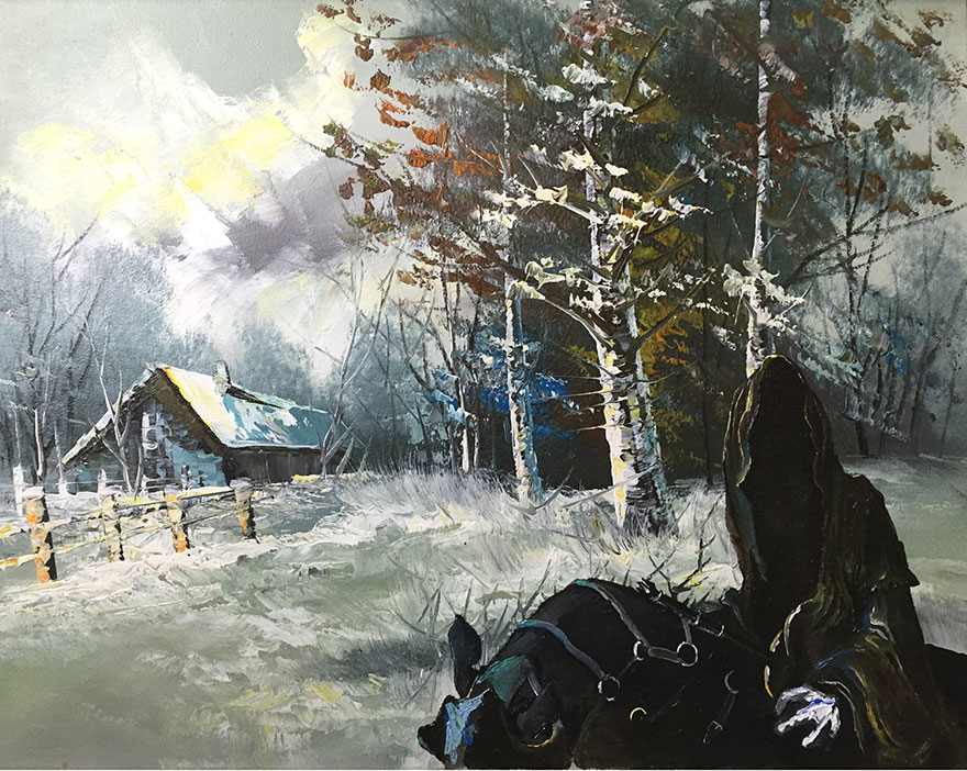 pop-culture-characters-thrift-store-paintings-dave-pollot-9 pop-culture-characters-thrift-store-paintings-dave-pollot-9