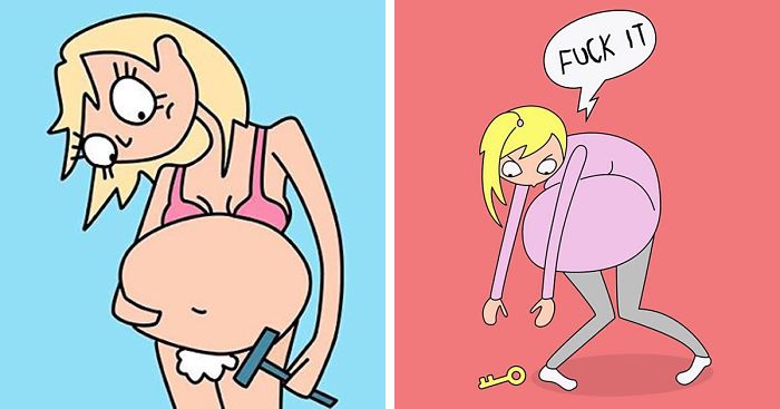 Mom Illustrates Her Everyday Pregnancy Problems (24 Pics)