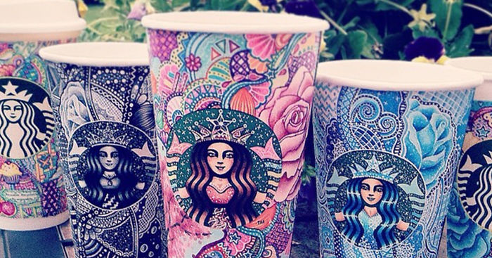 I Turn Starbucks Cups Into Art