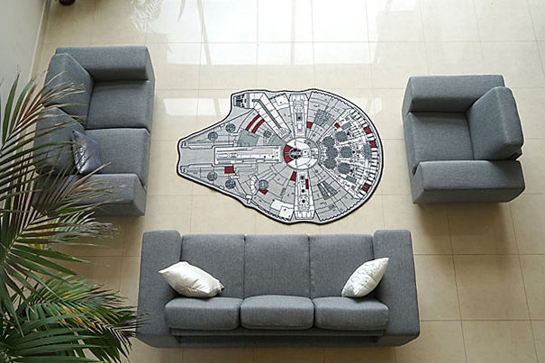 Millennium Falcon Printed Rug