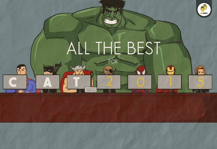 Super Heroes Taking Exam