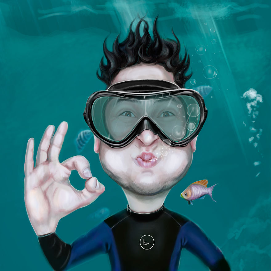 We Draw Caricature Portraits And Their Facebook Covers