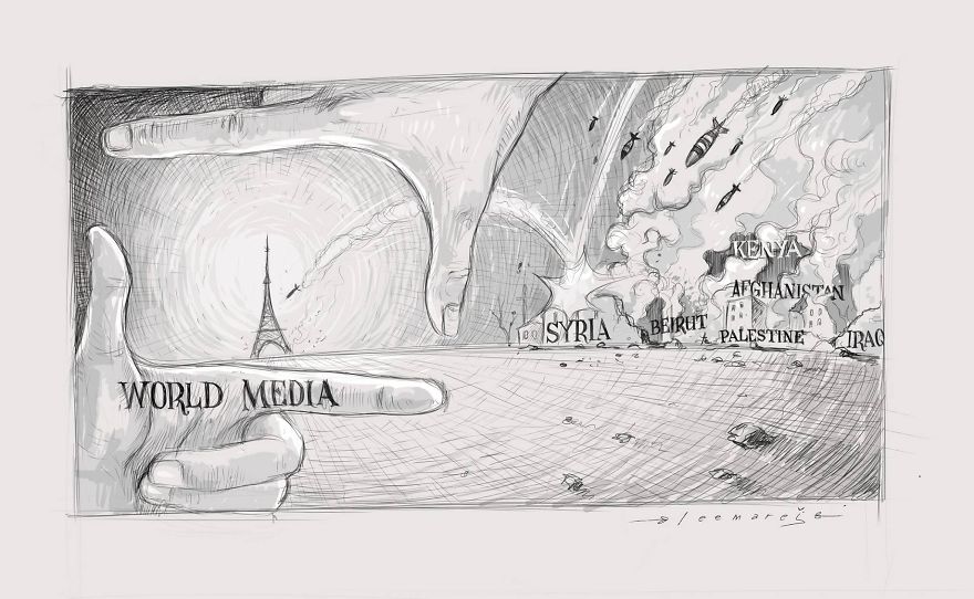 "World media" by Leemarej ‪#&lrm;PrayForTheWorld‬