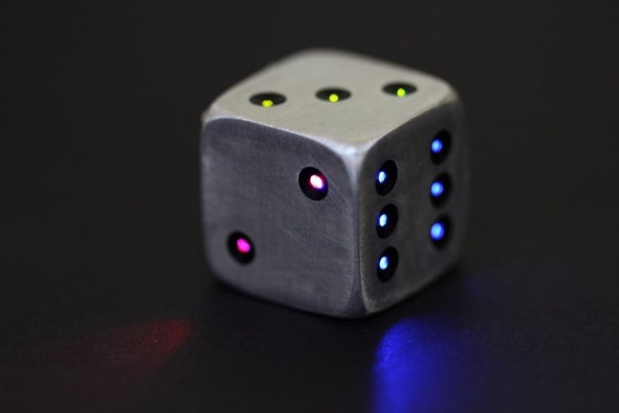World's First L. E. D Dice