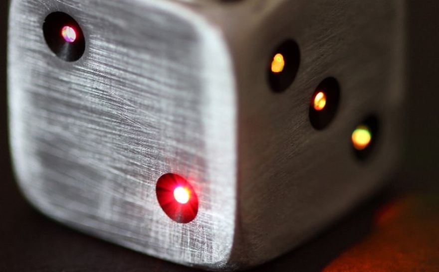 World's First L. E. D Dice